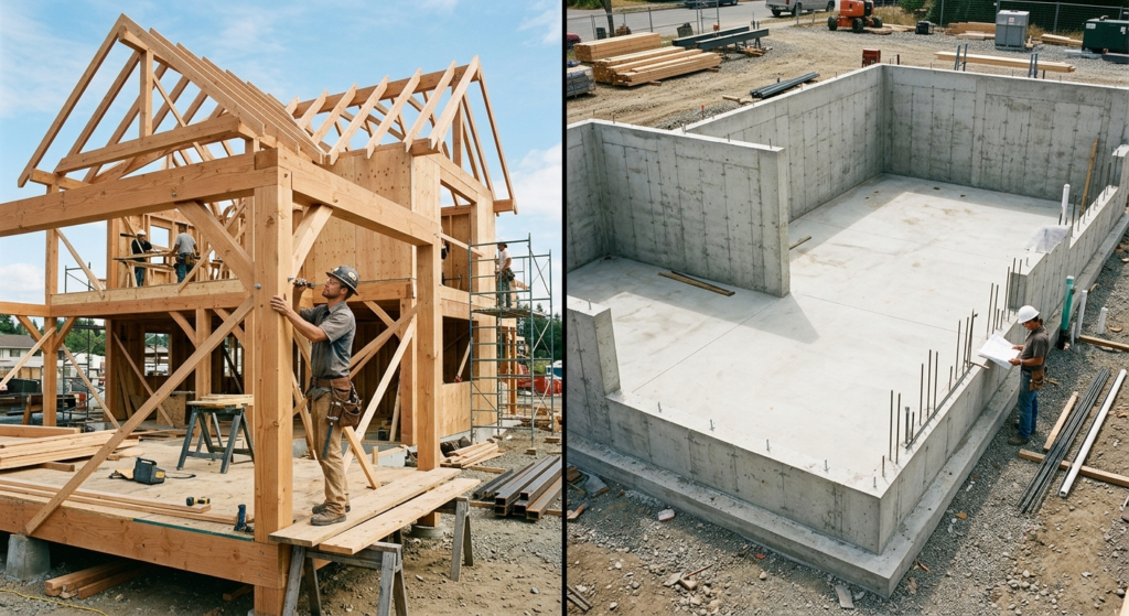 Træ versus beton - hvilket byggeri material passer til dit projekt
