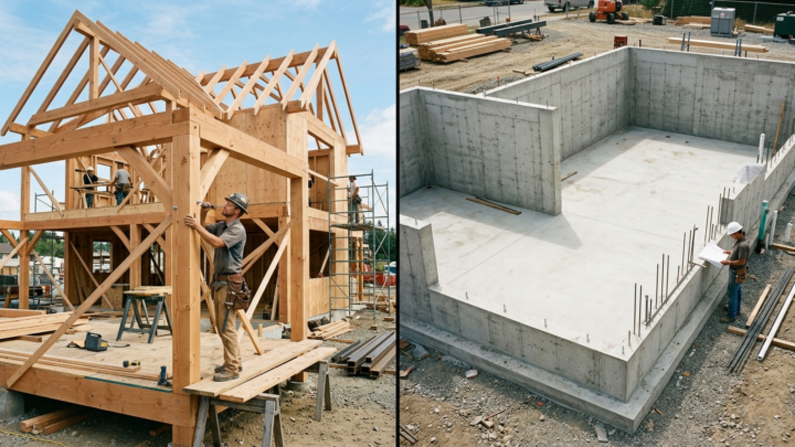 Træ versus beton - hvilket byggeri material passer til dit projekt